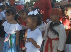 Se realiza la ceremonia del lunes cívico en el Kinder de la Colonia "Genaro Estrada"