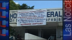 Continua la protesta del personal de contrato en el Hospital General