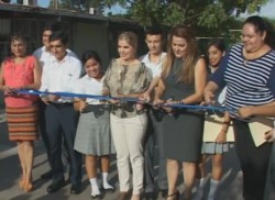 Autoridades encabezan ceremonia de lunes cívico en COBAES 36 e inauguran gimnasio al aire libre.