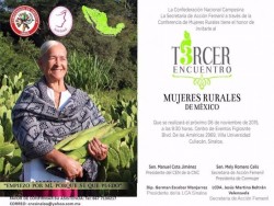 Sinaloa será sede del 3er Encuentro Nacional de Mujeres Rurales de México