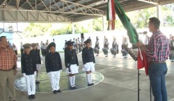 Celebran lunes cívico en primaria "Hermengildo Galeana".
