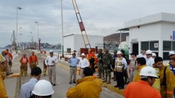 Realizan con éxito simulacro de control de incendio en estación de servicios portuarios de PEMEX