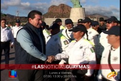Alcalde de Guaymas: Seguridad Pública recobra confianza de la ciudadanía