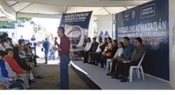 Dan banderazo a nuevas etapas del parque lineal Mazatlán.