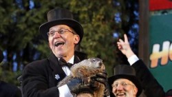 La marmota Phil sale de su madriguera y predice una primavera temprana