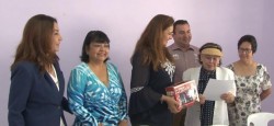 Damas voluntarias de la Marina de la IV Zona Naval entregan donativo a Dif Municipal