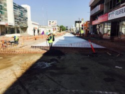 Pavimentación hidráulica de la Avenida Álvaro Obregón
