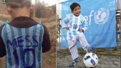 Messi envía regalos a niño afgano que hizo camiseta con bolsa de plástico