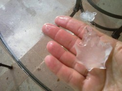 Graniza en la zona de cerritos.