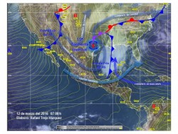 Lluvias fuertes en el sureste de México
