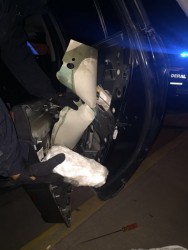 Detiene la PF a conductor que transportaba un kilo 500 gramos de metanfetaminas