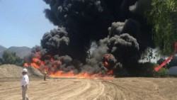Se cumplen 24 horas del incendio por toma clandestina en Puebla