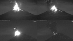 Popocatépetl tuvo tres explosiones la madrugada de este miércoles