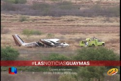 Se incendia aeronave en Aeropuerto de Guaymas; niega Seguridad que era un simulacro