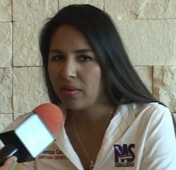 América Carrasco, Candidata a Diputada del XXI Distrito por el PAS y Movimiento Ciudadano en campaña.