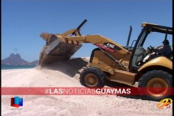 Inicia reparación de duna en San Carlos