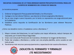 Bomberos Voluntarios piden apoyo de la ciudadanía para respaldar iniciativa de ley