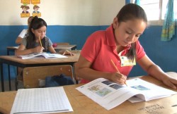 Estudiantes de primaria se evalúan en olimpiada del conocimiento.