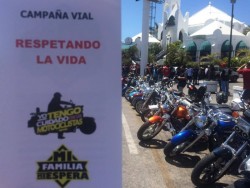 Motociclistas realizan campaña de concientización "Respetando la vida"