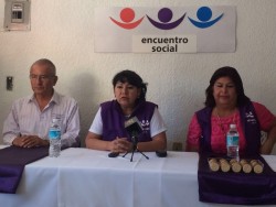 Candidatos de Encuentro Social reciben respaldo de su dirigente estatal.