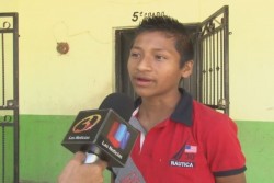 Bulmaro, niño migrante quiere ser arquitecto.