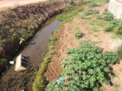 Arroyo jabalines enmontado y con muebles de desecho en su cauce.