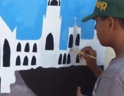 Crean arte en bardas vandalizadas de secundaria.