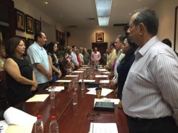 Guarda Cabildo minuto de silencio en memoria de Héctor Raúl Benítez