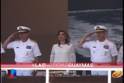 Funge Gobernadora como madrina de buque en Guaymas