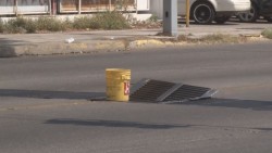 Riesgo para automovilistas alcantarilla se que ubica en en Lázaro Cárdenas