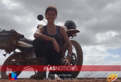 Mujer viaja en moto desde Argentina hasta EU