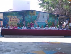 Realizan lunes cívico en el kinder "Juan Jacobo Roussea"