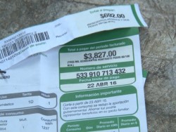Más de 4 mil pesos le llegan de luz