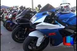 Concentración de motos en San Carlos.