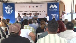Inauguran rehabilitación de drenaje en el centro de la ciudad.