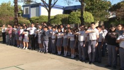 Realizan honores a la bandera en el CETIS 127