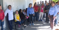 Se manifiestan trabajadores de la jurisdicción por falta de pagos