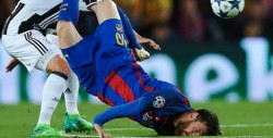 La espantosa caída de Messi frente al Juventus