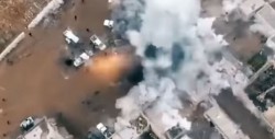 #Video Momento en el que explota una bomba junto a civiles en Siria