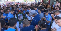 Dan último adiós a bombero caído en Guasave