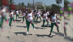 Celebran tres años de practicar zumba en el penal