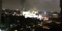Se incendia una parte del Palacio de Bellas Artes