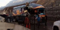 Se accidenta autobús de la 'Sonora Dinamita'