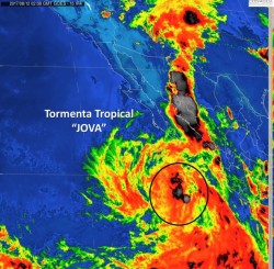 Tormenta tropical "Jova" en el Pacífico