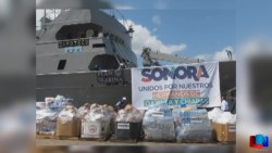 Zarpa buque con 28 toneladas de víveres para estados afectados por sismo