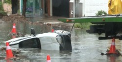 Las lluvias se la llevaron al hoyo