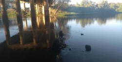 Pierde el control y cae a Río Humaya