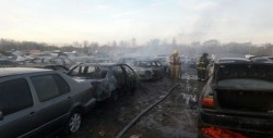 Se incendia Pensión Federal de vehículos
