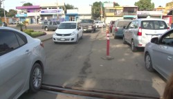 Obras en la vía del tren complican tráfico
