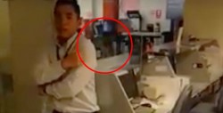 #Video ¿Fenómeno paranormal? ¡Esto pasó en un banco!